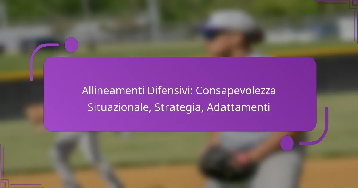 Allineamenti Difensivi: Consapevolezza Situazionale, Strategia, Adattamenti