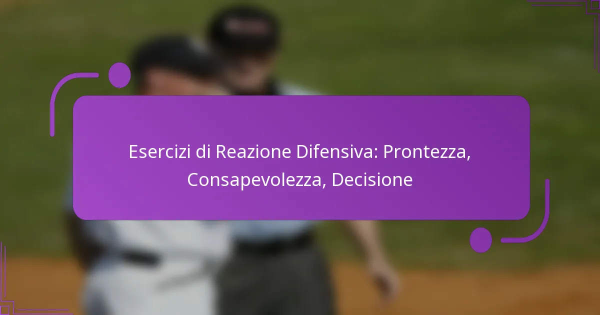 Esercizi di Reazione Difensiva: Prontezza, Consapevolezza, Decisione