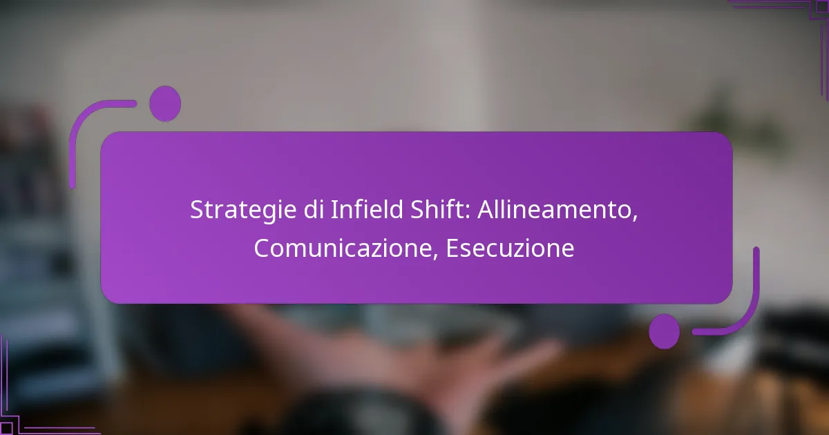 Strategie di Infield Shift: Allineamento, Comunicazione, Esecuzione